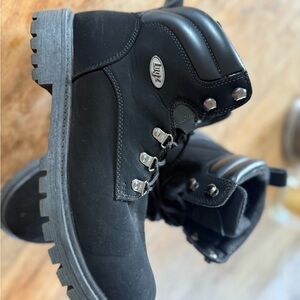 Lugz Black Boots with Gray Accents